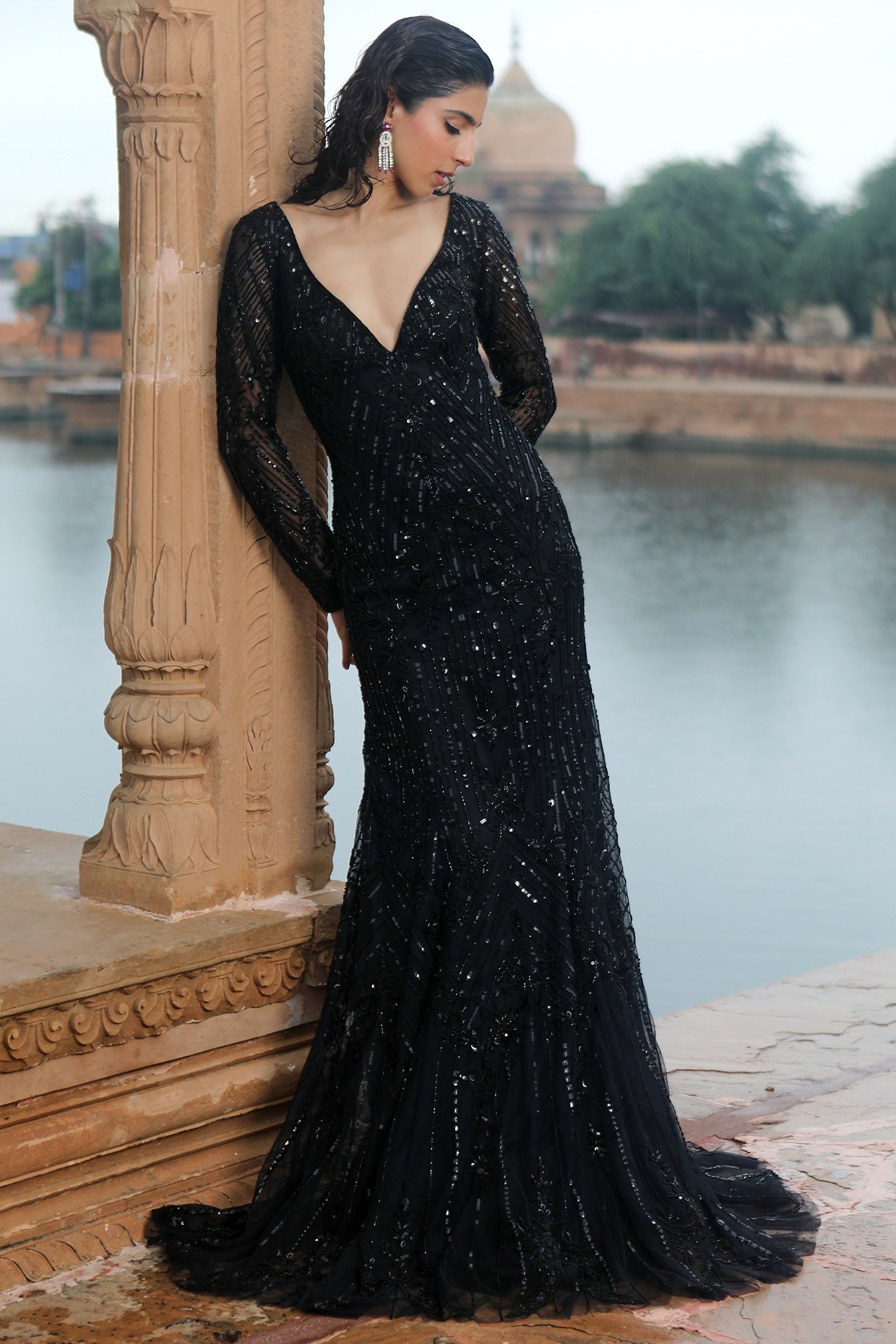 black embellished dress